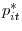  p_{it}^{\ast}