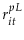 \displaystyle r_{it}^{pL}