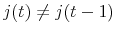  j(t)\neq j(t-1)