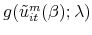  g(\tilde{% u}_{it}^{m}(\beta );\lambda )