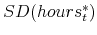 SD(hours_{t}^{\ast })