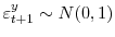  \varepsilon_{t+1}^{y}\sim N(0,1)