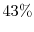  43\%