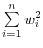\sum\limits_{i=1}^n {w_i^2 } 