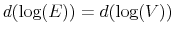  d(\log(E))=d(\log(V))