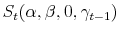  S_{t}(\alpha,\beta,0,\gamma_{t-1})