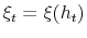  \xi_{t}% =\xi(h_{t})