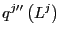 $\displaystyle q^{j\prime\prime}\left( L^{j}\right)$