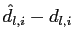$ \hat{d}_{l,i}-d_{l,i}$