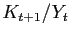 $ K_{t+1}/Y_{t}$