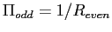 $ \Pi_{odd}=1/R_{even}$