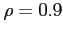 $\rho=0.9$