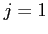 $j=1$