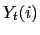 $\displaystyle Y_{t}(i)$