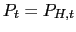 $\displaystyle P_{t}=P_{H,t}$