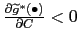 $ \frac{\partial \widetilde{g}^{\ast}(\bullet)}{\partial C}<0$