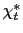 $ \chi_{t}^{\ast}$
