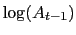 $\displaystyle \log(A_{t-1})$