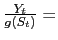 $ \frac{Y_{t}}{g(S_{t})}=$