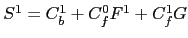 $ S^{1}=C^{1}_{b}+C^{0}_{f} F^{1}+C^{1}_{f} G$