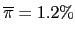 $ \overline{\pi}=1.2\%$