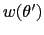 $ w(\theta^{\prime})$