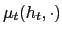 $ \mu_{t}(h_{t},\cdot)$