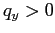 $ q_{y}>0$