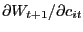 $ \partial W_{t+1}/\partial c_{it}$