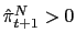 $ \hat{\pi}_{t+1}^{N}>0$
