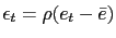 $ \epsilon _{t}=\rho(e_{t}-\bar{e})$