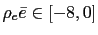 $ \rho_{e}\bar{e}\in\lbrack-8,0]$