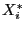 $ X_{i}^{\ast}$