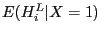 $ E(H_{i}^{L}\vert X=1)$
