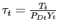 $ \tau_{t} = \frac{T_{t}}{P_{Dt}Y_{t}}$