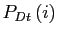 $ P_{Dt}\left( i\right) $