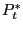 $ P_{t}^{\ast}$