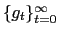 $ \{g_{t} \}_{t=0}^{\infty}$