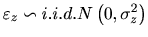 $ \varepsilon_{z}\backsim i.i.d.N\left( 0,\sigma
_{z}^{2}\right) $
