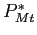 $ P^{*}_{Mt}$