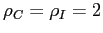 $ \rho _{C} = \rho _{I} = 2$