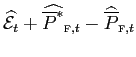 $\displaystyle \widehat{\mathcal{E}}_{t}+\widehat{\overline{P}^{\ast}}_{\text{\textsc{f}} ,t}-\widehat{\overline{P}}_{\text{\textsc{f}},t}$