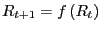 $ R_{t+1}=f\left( R_{t}\right) $