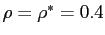 $ \rho=\rho^{*}=0.4$