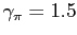 $ \gamma_{\pi}=1.5$