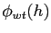 $ \phi_{wt}(h)$