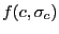 $ f(c,{\sigma }_c)$