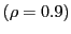 $ \left( \rho=0.9\right) $