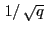$ \left. 1\right/ \sqrt{q}$