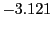 $ -3.121$